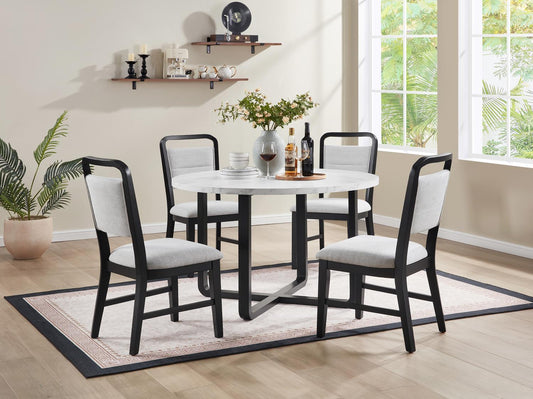 DINING TABLE & 4 SIDE CHAIRS