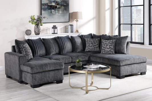 U264	CHARCOAL 3 PC SECTIONAL